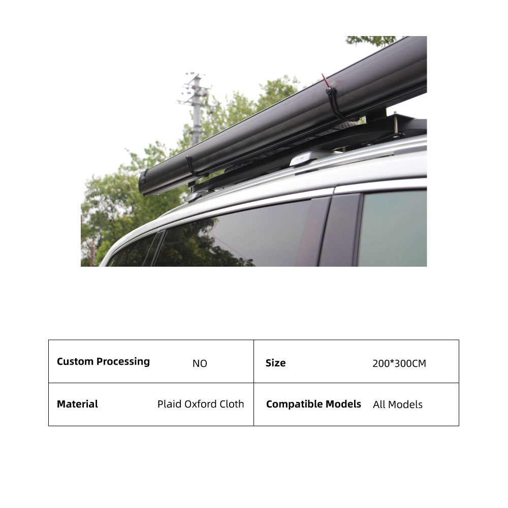 Waterproof Car Side Awning Retractable Rooftop Car Side Tent