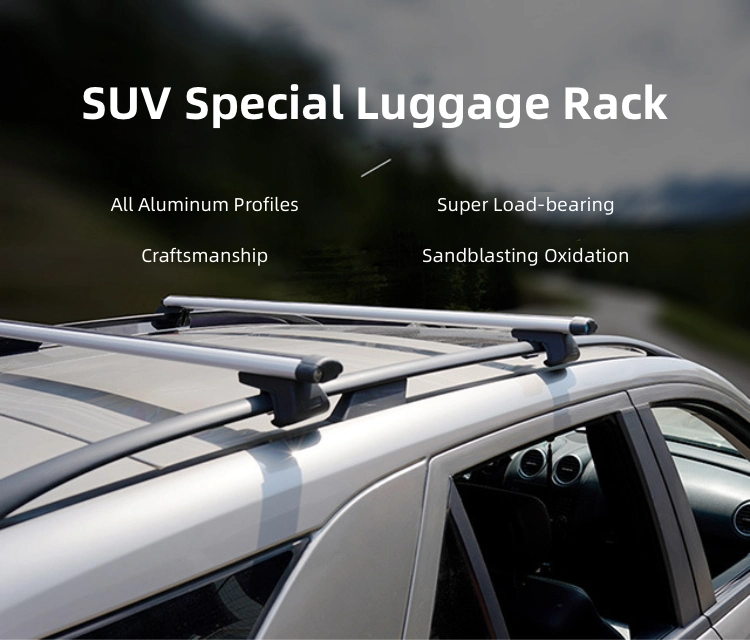 Adjustable Aluminum Roof Bar Anti-Theft Cargo Luggage Carrier for Universal Car SUV Vehicle