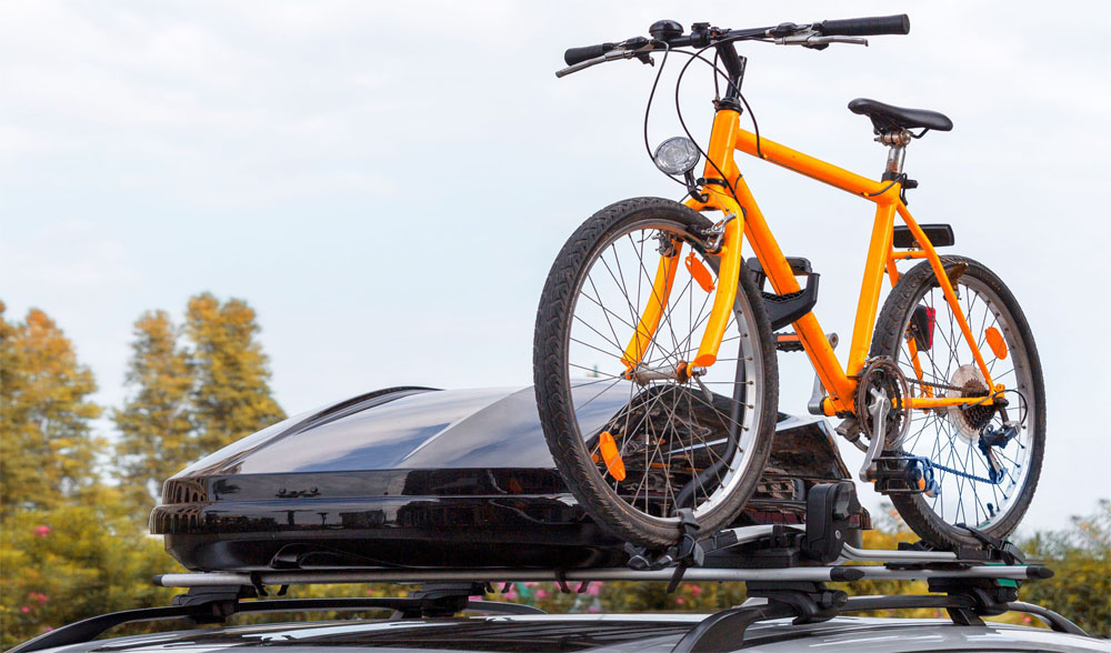 Roof bike rack